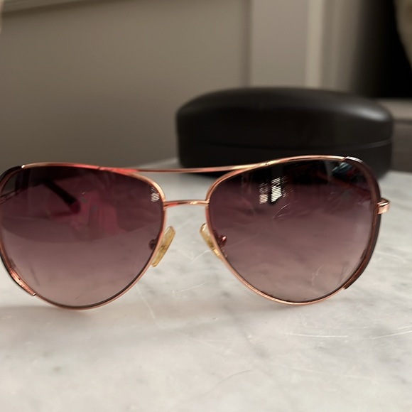 Michael Kors Rose Gold Aviator Sunglasses - Picture 3 of 3